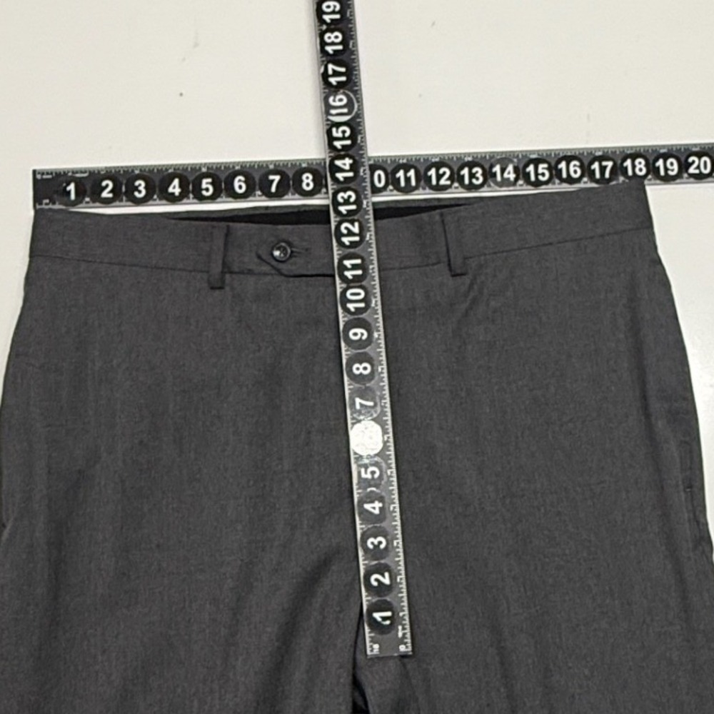 Jos.‎ A. Bank Dress Pants Mens 36x30 Grey Wool Signature Flat Front Cuffed - Picture 3 of 7